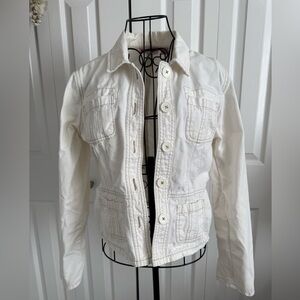 Periscope Women's White Denim Jacket, L